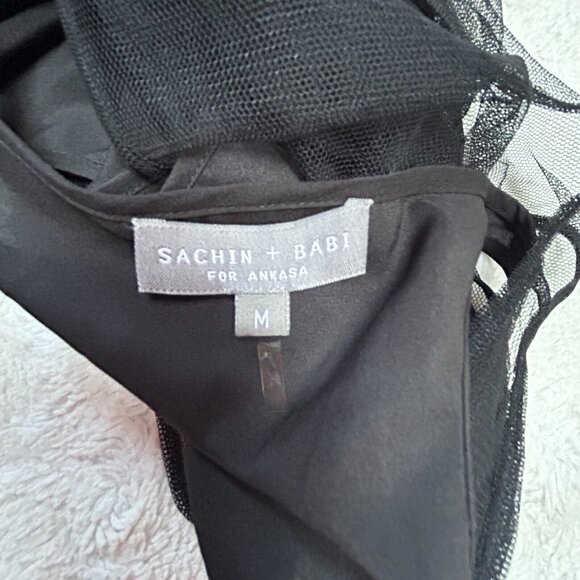 Sachin + Babi For Ankasa Womens Medium Black Embellished Racerback Tank Top - Picture 3 of 8